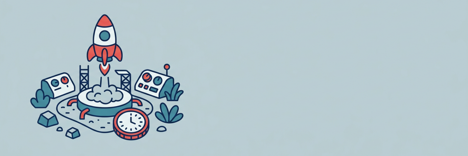 tiny rocket banner, wide